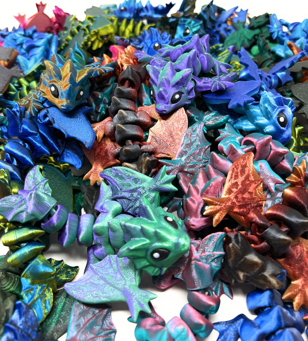 Mini 3" Baby Wyvern Dragon Butterfly 3D Printed Cinderwing3D Articulated Fidget Toy