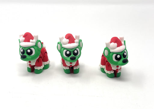 Mini Green Reindeers 3 Pack
